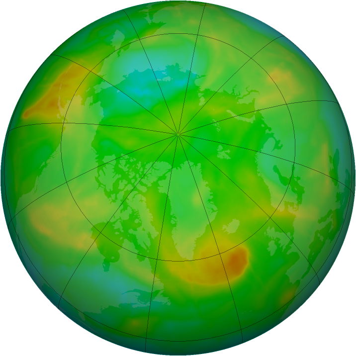 Arctic ozone map for 06 July 2010
